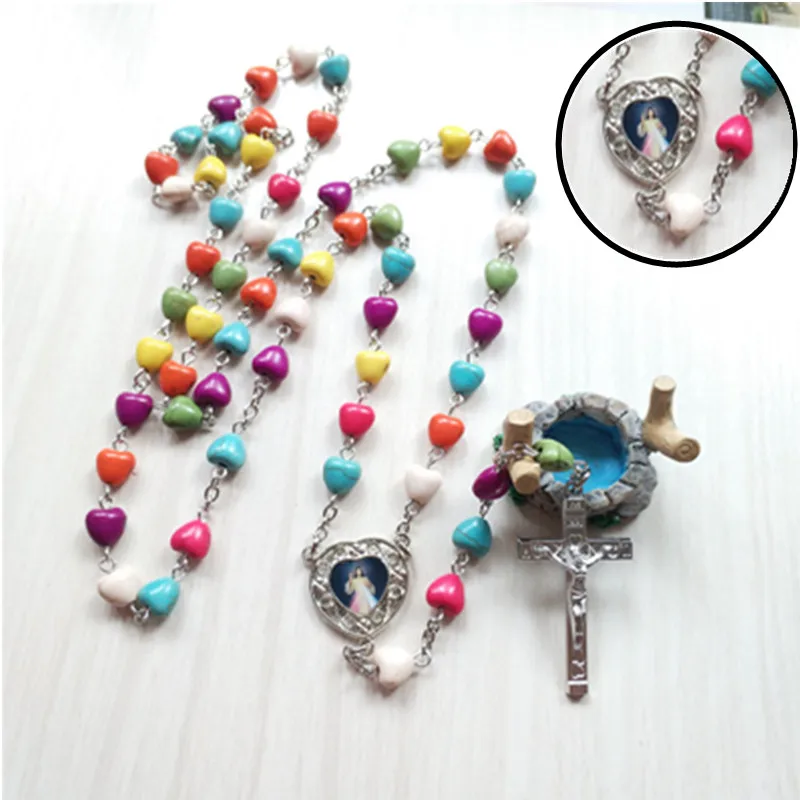 8mm Religious Virgin Christian Mary Heart Alloy Prayer Beads Rosary Chain Cross Pendant Necklace Jewellery Accessories
8mm Religious Virgin Christian Mary Heart Alloy Prayer Beads Rosary Chain Cross Pendant Necklace Jewellery Accessories