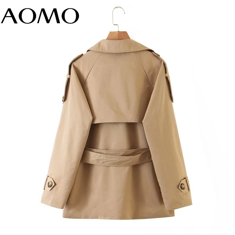 AOMO Women Classic Khaki Trench Coat with Belt 2021 Fashion Elegant Long Sleeve Office Ladies Jacket 2Z03A 
AOMO Women Classic Khaki Trench Coat with Belt 2021 Fashion Elegant Long Sleeve Office Ladies Jacket 2Z03A