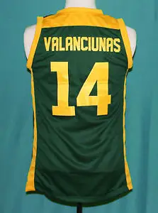 

#14 JONAS VALANCIUNAS Lietuva Lithuania green Basketball Jersey Mens Stitched Custom Any Number Name