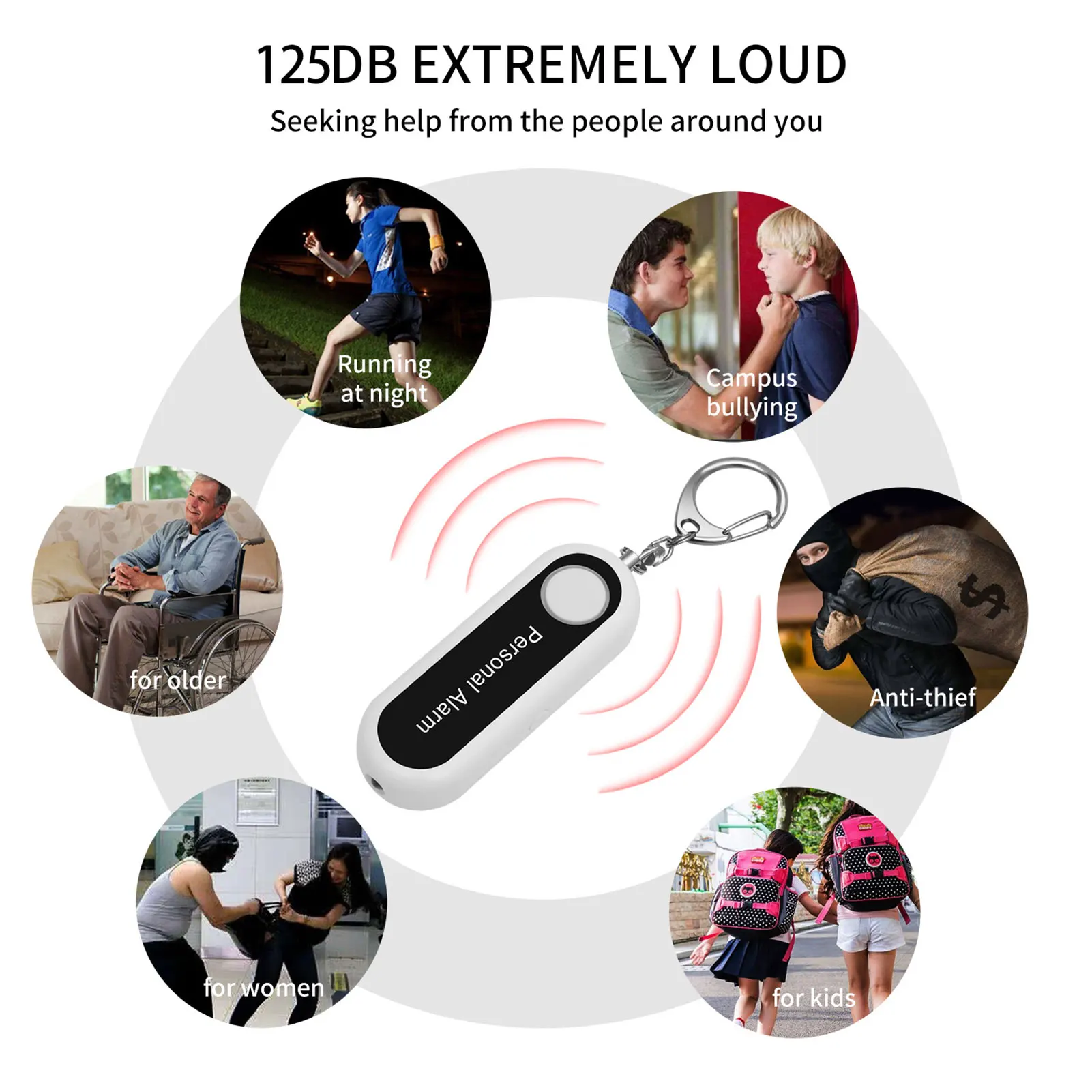 Ladies Self-defense Keychain Security Back-Clamp Portable Alarm System Drop Shipping Security Alarm Type Equipment
Ladies Self-defense Keychain Security Back-Clamp Portable Alarm System Drop Shipping Security Alarm Type Equipment