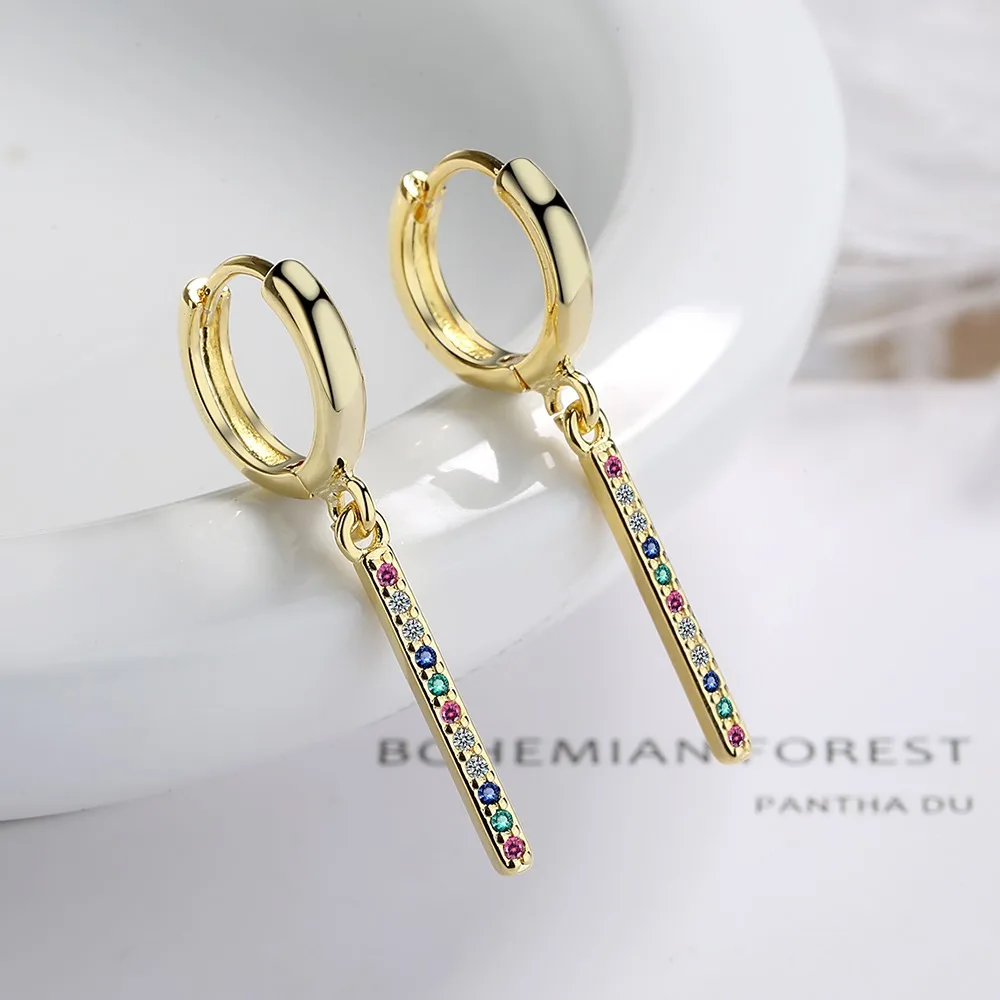 2021 New 925 Sterling Silver Fashion Jewelry Simple Personality Long Color Zircon Earrings Woman's Classic Clothes With Gifts
2021 New 925 Sterling Silver Fashion Jewelry Simple Personality Long Color Zircon Earrings Woman's Classic Clothes With Gifts