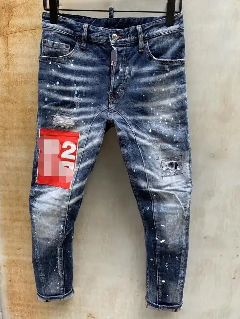 NEW Men Jeans Ripped for Men Skinny DSQ D2 Jeans Pants Men Jeans Zipper Outwear Man Pants 1 order