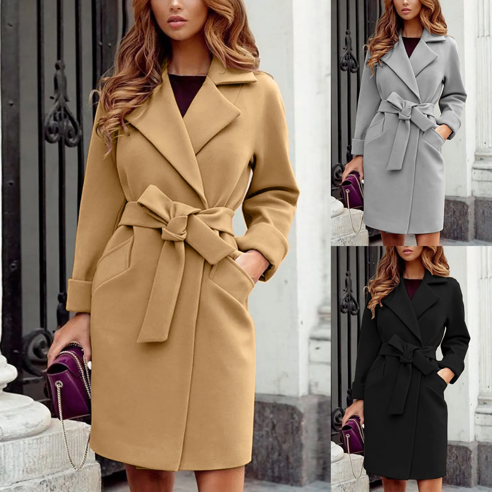 Autumn Women Woolen Fleece Coats Casual Belt Cardigan Jackets Woolen Overcoat Elegant Long Sleeve Ladies Solid Coat Outerwear
Autumn Women Woolen Fleece Coats Casual Belt Cardigan Jackets Woolen Overcoat Elegant Long Sleeve Ladies Solid Coat Outerwear