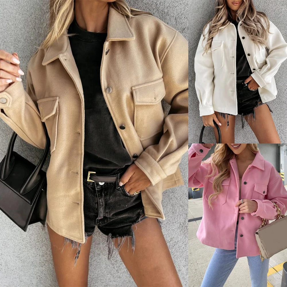 Single-Breasted Women Woven Coat Spring/Autumn Button Solid Color Blazer Tops Polyester Turn-Down Collar Long Sleeve Blazer
Single-Breasted Women Woven Coat Spring/Autumn Button Solid Color Blazer Tops Polyester Turn-Down Collar Long Sleeve Blazer