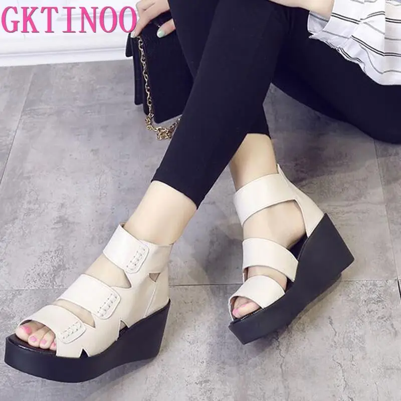GKTINOO/модные летние женские сандалии с ремешком на щиколотке, обувь на платформе с открытым носком, черные женские туфли на толстом каблуке д... 
GKTINOO/модные летние женские сандалии с ремешком на щиколотке, обувь на платформе с открытым носком, черные женские туфли на толстом каблуке д...