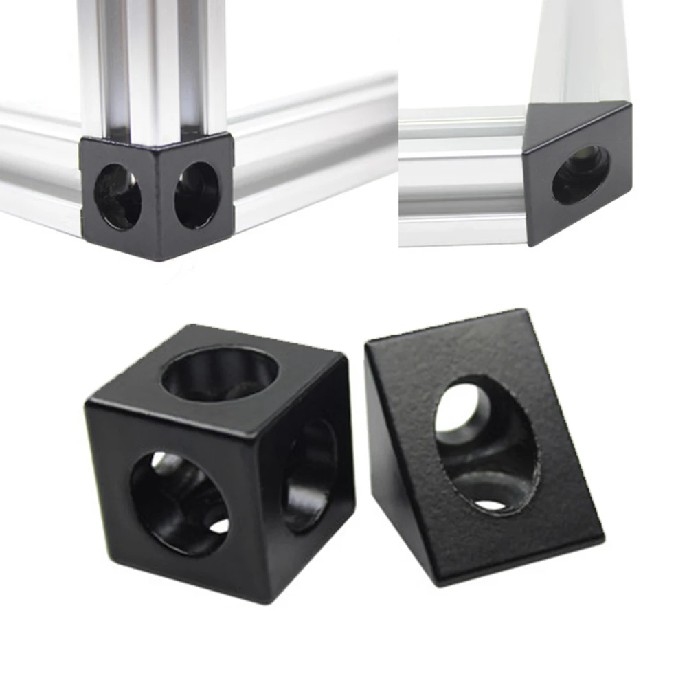 

2020 Aluminum Block Cube Prism Connector Wheel Regulator Corner V-slot Three Way Connector 90 degree Angle