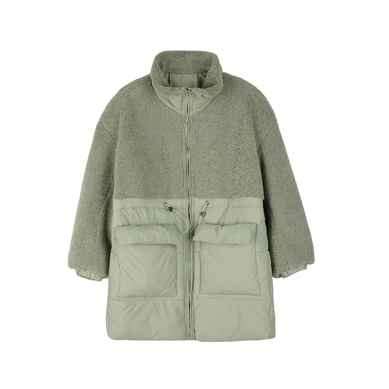 women's coat middle and long 2020 new winter Korean loose splicing cotton padded jacket thickened plush cotton clothes
women's coat middle and long 2020 new winter Korean loose splicing cotton padded jacket thickened plush cotton clothes