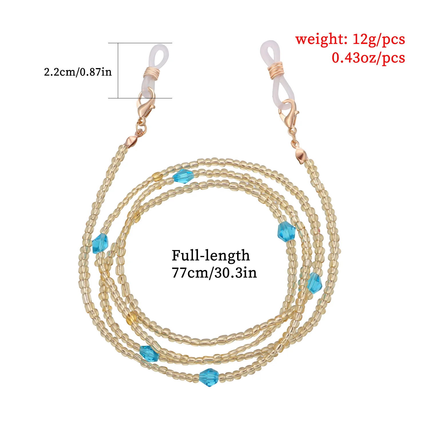 Ladies Golden Beads Trendy Temperament Glasses Chain Fashion Simple Mask Cord Holder Accessories
Ladies Golden Beads Trendy Temperament Glasses Chain Fashion Simple Mask Cord Holder Accessories