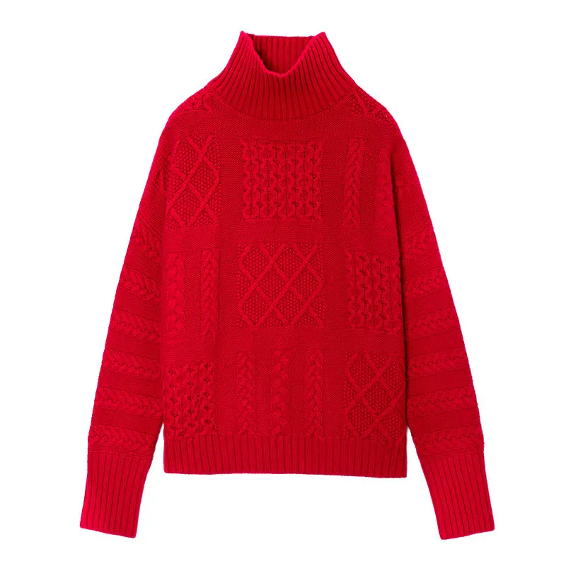 High-necked cashmere sweater women's thickened hooded lazy loose sweater autumn and winter new twisted knit bottoming Tops
High-necked cashmere sweater women's thickened hooded lazy loose sweater autumn and winter new twisted knit bottoming Tops