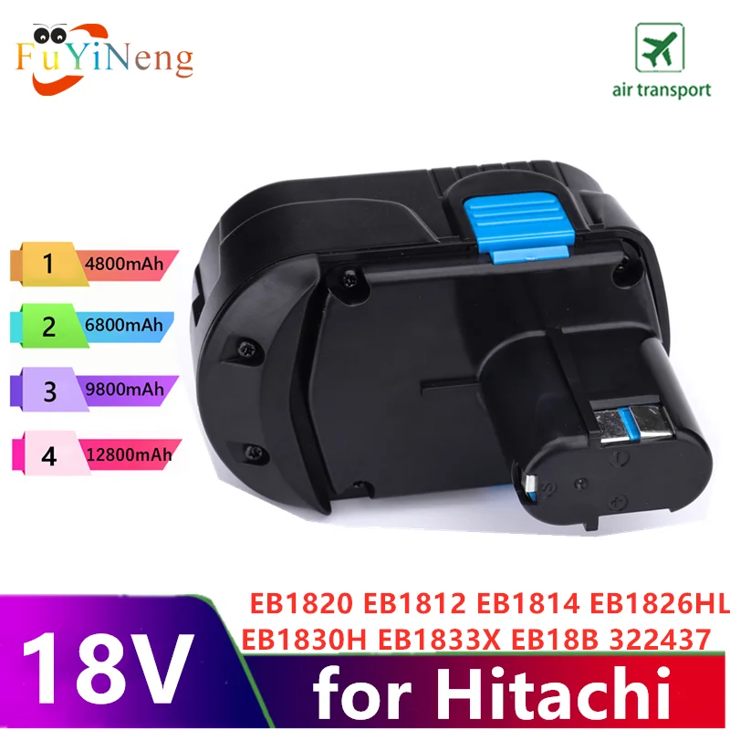 2021 Rechargeable Battery 18V NI-MH 12800mAh for Hitachi Power Tool Screwdriver Drill EB1820 EB1812 EB1830H EB1833X EB18B 322437
2021 Rechargeable Battery 18V NI-MH 12800mAh for Hitachi Power Tool Screwdriver Drill EB1820 EB1812 EB1830H EB1833X EB18B 322437