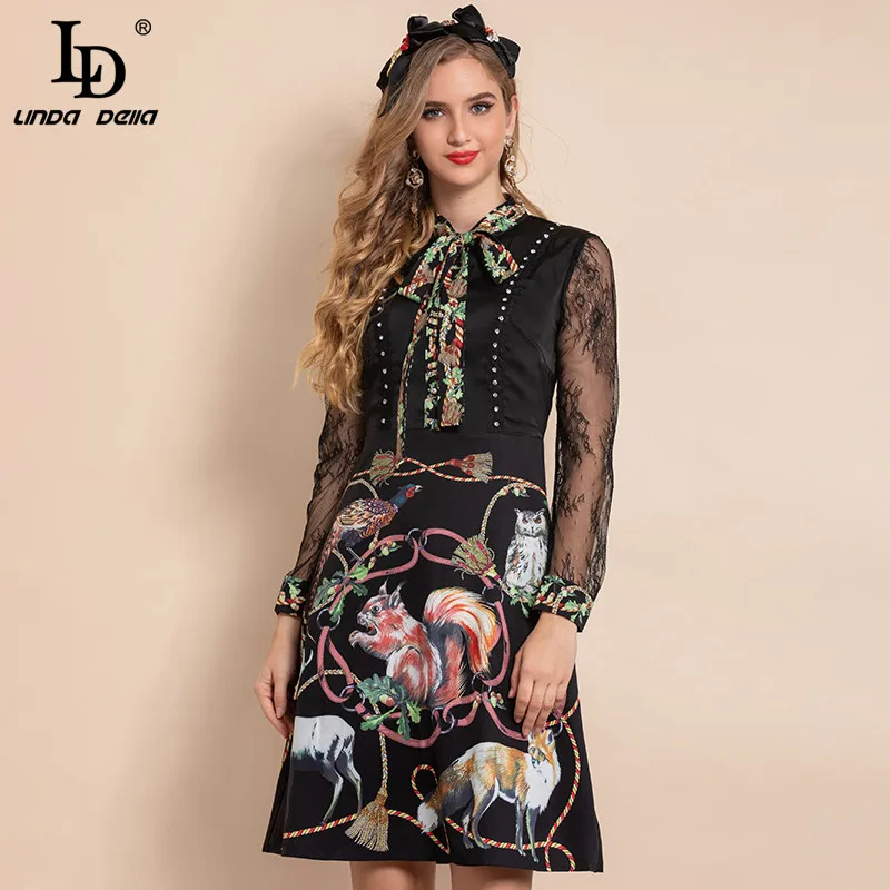 LD LINDA DELLA New 2021 Fashion Runway Summer Elegant Black Short Dress Women Bow collar Splice Floral print Vintage Mini Dress
LD LINDA DELLA New 2021 Fashion Runway Summer Elegant Black Short Dress Women Bow collar Splice Floral print Vintage Mini Dress