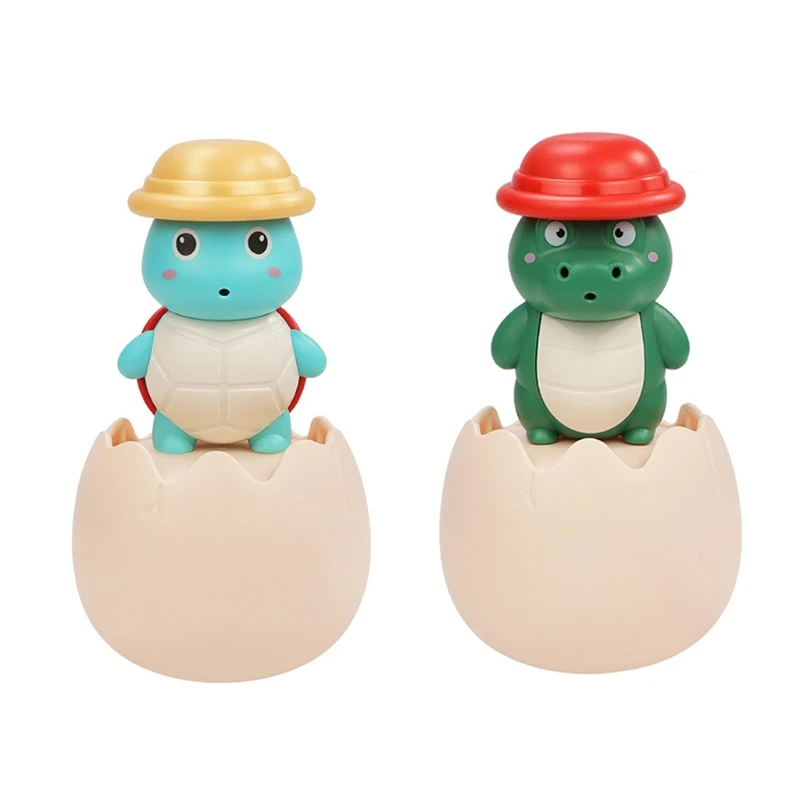 

Float Bath Toys Cartoon Turtles Crocodile Eggshell Bathtub Toys for Toddlers & Kids Water Spray for New Born Baby H9EF