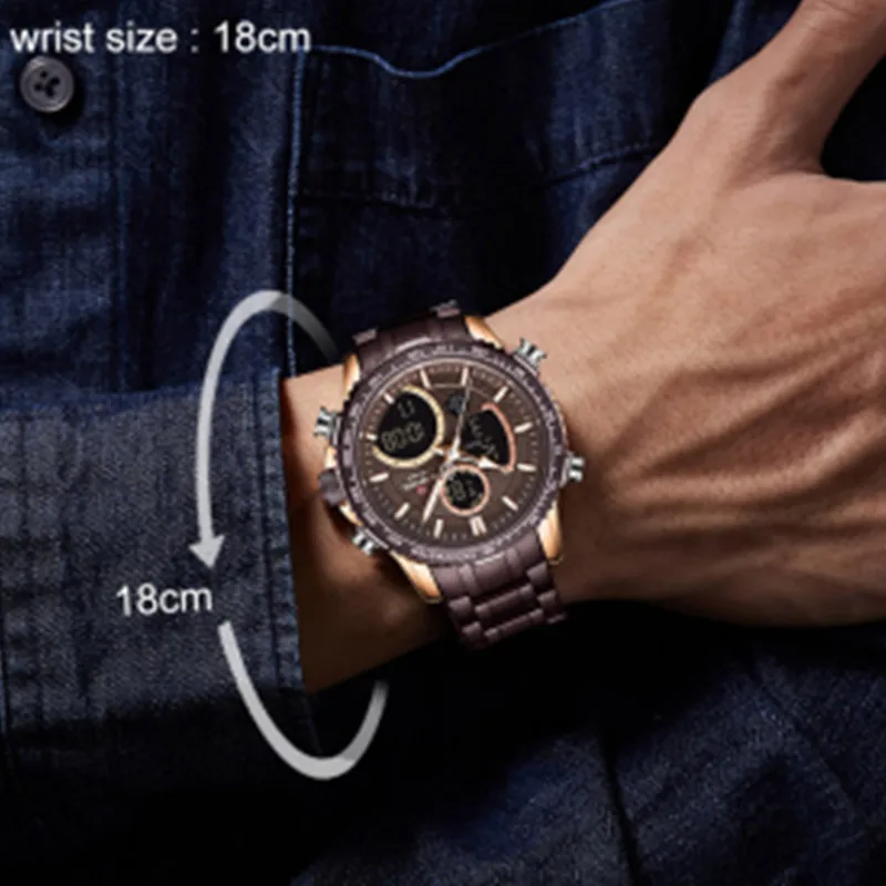 NAVIFORCE Business Blue LED Dual Display Men Watch Military Sport Man Wristwatch Luxury Quartz Male Date Clock Relogio Masculino
NAVIFORCE Business Blue LED Dual Display Men Watch Military Sport Man Wristwatch Luxury Quartz Male Date Clock Relogio Masculino