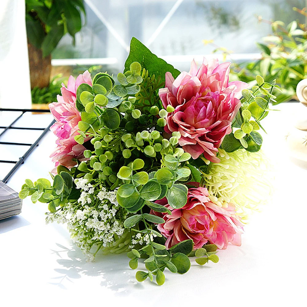 Artificial Flowers Silk Dahlia Flowers Wedding Bridal Bouquet Rose Artificial Flowers For Garden Party Home Decoration 
Artificial Flowers Silk Dahlia Flowers Wedding Bridal Bouquet Rose Artificial Flowers For Garden Party Home Decoration