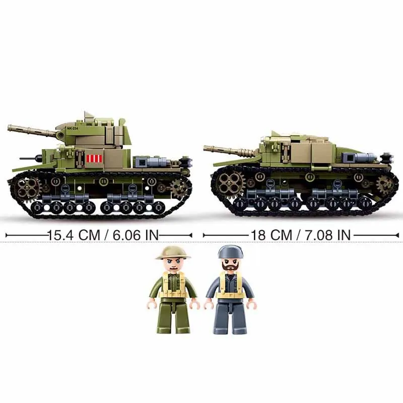 463Pcs Military M13/40 Tank MOC Building Blocks Weapon War Army WW2 Soldiers Classic Model Bricks Educational Toys for Children
463Pcs Military M13/40 Tank MOC Building Blocks Weapon War Army WW2 Soldiers Classic Model Bricks Educational Toys for Children