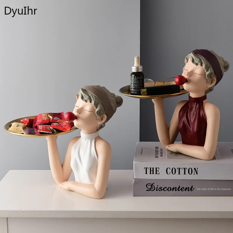 DyuIhr Nordic simulation girl resin crafts storage tray home decoration creative living room key storage tray desktop storage
DyuIhr Nordic simulation girl resin crafts storage tray home decoration creative living room key storage tray desktop storage