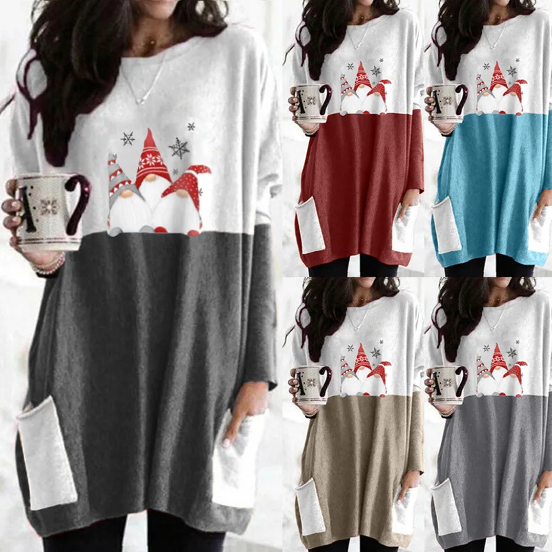 Santa Print Pocket Dress Women O Neck Pullover A-Line Dresses Mini Casual Robes Femme Fall Winter Vintage Streetwear Ladies 2021
Santa Print Pocket Dress Women O Neck Pullover A-Line Dresses Mini Casual Robes Femme Fall Winter Vintage Streetwear Ladies 2021