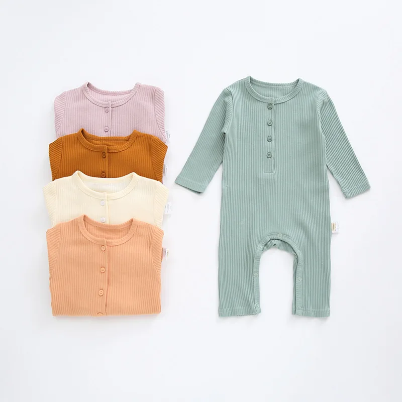 Newborn Clothes Newborn Baby Boy Girl Romper Cotton Knitted Ribbed Long Sleeve Solid Infant Jumpsuit Spring Autumn Outfits
Newborn Clothes Newborn Baby Boy Girl Romper Cotton Knitted Ribbed Long Sleeve Solid Infant Jumpsuit Spring Autumn Outfits