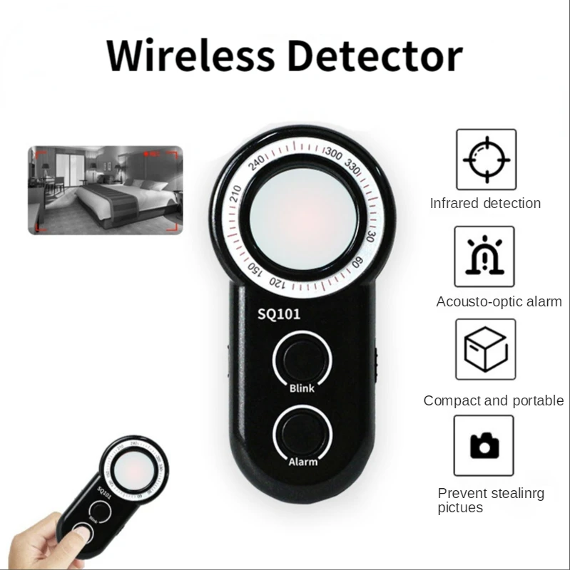 Ymesy SQ101 Detector Anti-Sneak Camera Anti-monitoring Detector Anti-theft Alarm Camera Scanner Anti Phone Spy Detector
Ymesy SQ101 Detector Anti-Sneak Camera Anti-monitoring Detector Anti-theft Alarm Camera Scanner Anti Phone Spy Detector