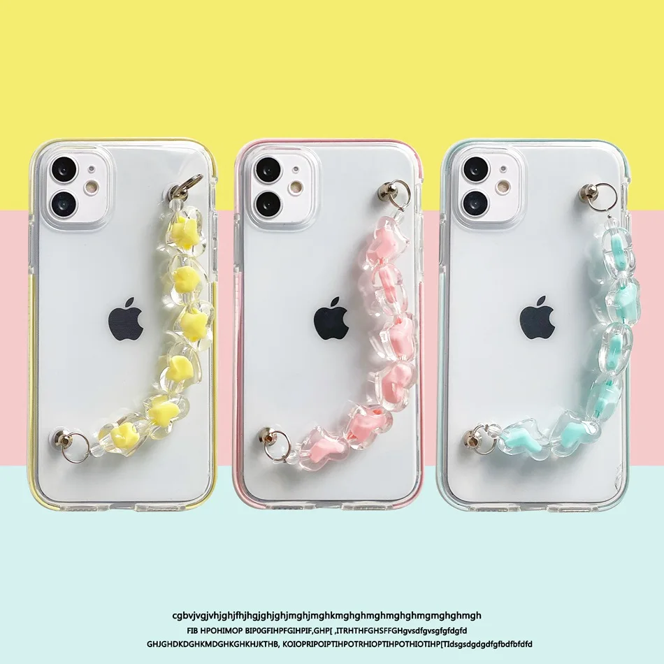 Korea Cute Love heart Bracelet wrist chain case For iPhone SE 2020 12 Mini 11 Xs Xr X Pro Max 7 8 6 Plus Multicolor Clear Cove
Korea Cute Love heart Bracelet wrist chain case For iPhone SE 2020 12 Mini 11 Xs Xr X Pro Max 7 8 6 Plus Multicolor Clear Cove