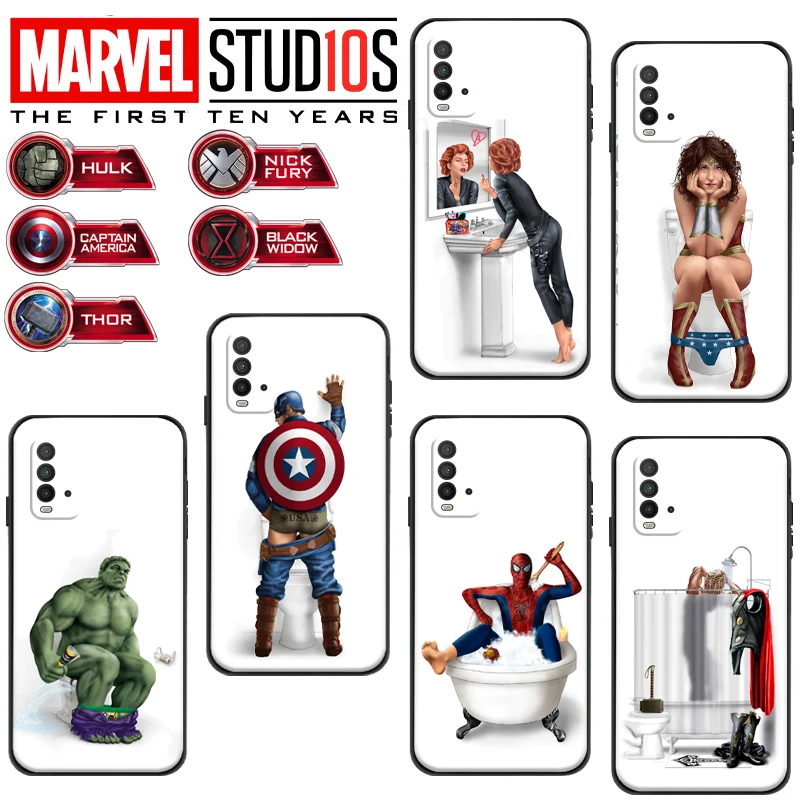 Marvel Funny Avengers Captain America Spiderman Wolverine Thor Hulk Deadpool Phone Case For Xiaomi Redmi 9T shockproof funda
Marvel Funny Avengers Captain America Spiderman Wolverine Thor Hulk Deadpool Phone Case For Xiaomi Redmi 9T shockproof funda