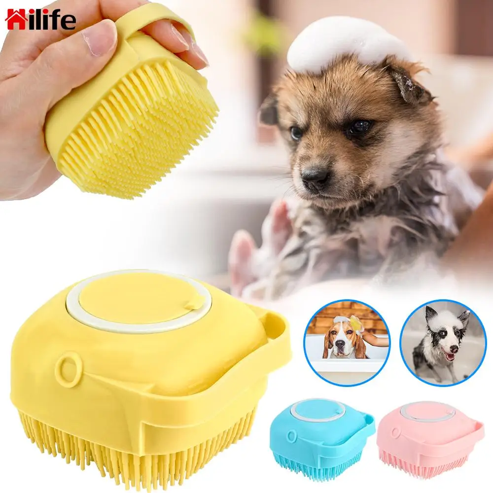Pet Dog Bath Brush Puppy Massager With Shampoo Dispenser Cleaning Tool Silicone Cat Grooming Pet Products
Pet Dog Bath Brush Puppy Massager With Shampoo Dispenser Cleaning Tool Silicone Cat Grooming Pet Products