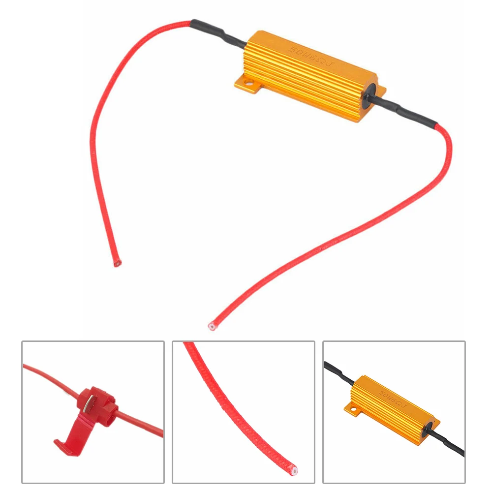 4Pcs Load Resistors 50W 6 OHM Accessories Car DC 12V Lamp Parts Replacement Turn Signal Light
4Pcs Load Resistors 50W 6 OHM Accessories Car DC 12V Lamp Parts Replacement Turn Signal Light