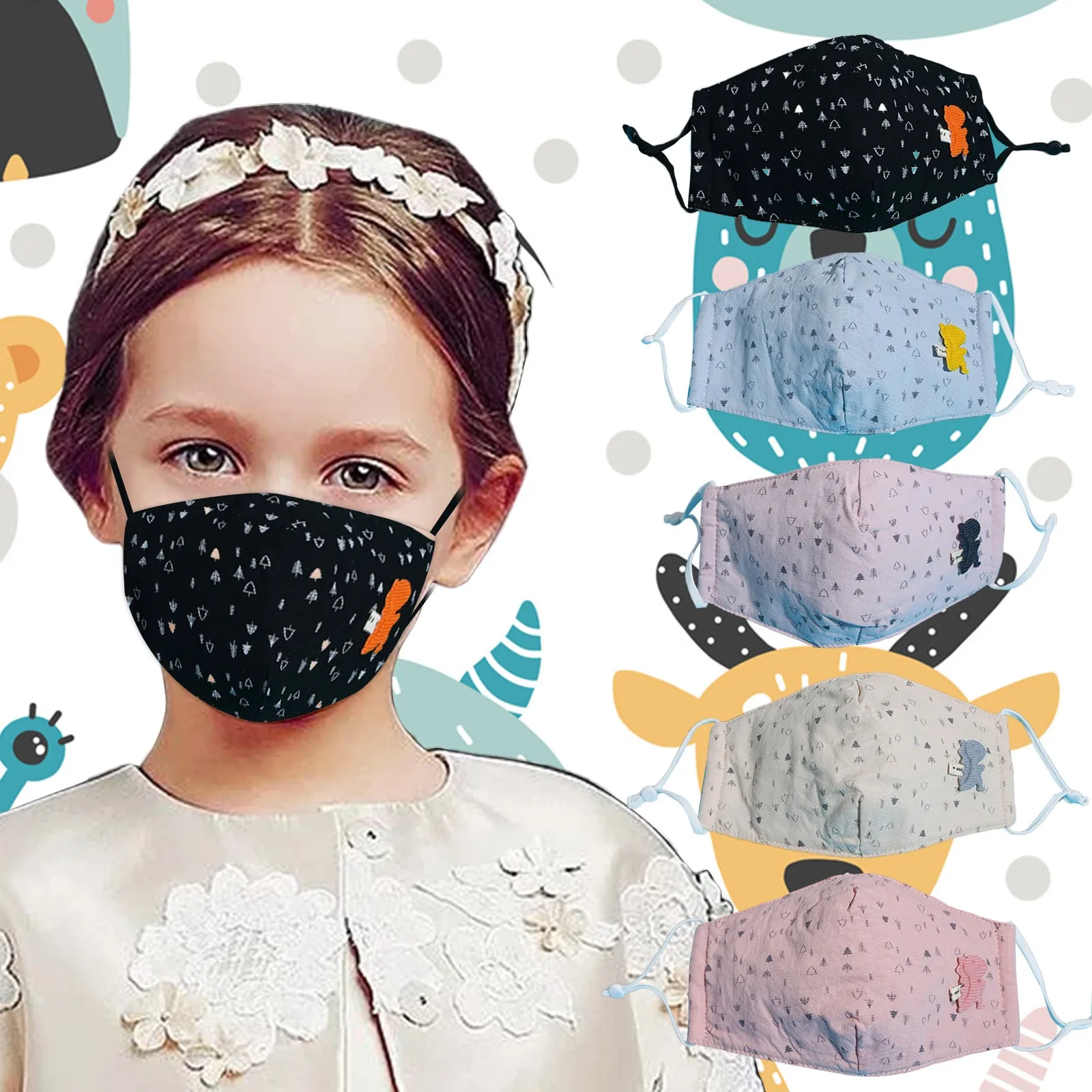 Printed Children's Masks Adjustable Strap Breathable Face Mask Washable Cotton Masks Gauze Face Mask Sandproof Cycling Masks
Printed Children's Masks Adjustable Strap Breathable Face Mask Washable Cotton Masks Gauze Face Mask Sandproof Cycling Masks