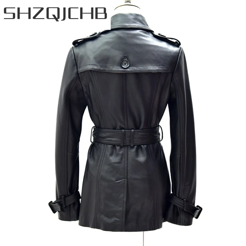 JCHB 2021 Autumn Genuine Leather Jacket Women Coat Black Sheepskin Motorcycle Clothing Female Sashes Slim Double Breasted Design
JCHB 2021 Autumn Genuine Leather Jacket Women Coat Black Sheepskin Motorcycle Clothing Female Sashes Slim Double Breasted Design