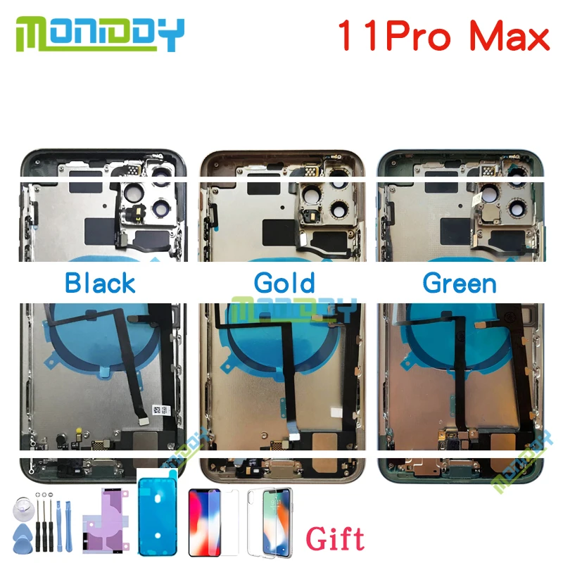 Full Back Cover For iphone 11 Pro Max / 11 Housing Battery Middle Chassis Frame Housings Assembly Door Rear with Flex Cable
Full Back Cover For iphone 11 Pro Max / 11 Housing Battery Middle Chassis Frame Housings Assembly Door Rear with Flex Cable