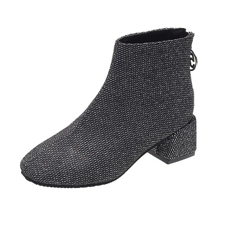 Autumn Winter Women Boots Solid Ladies Shoes Martin Boots Suede Leather Ankle Boots Thick High Heels Crystal Zipper Shoes Woman
Autumn Winter Women Boots Solid Ladies Shoes Martin Boots Suede Leather Ankle Boots Thick High Heels Crystal Zipper Shoes Woman