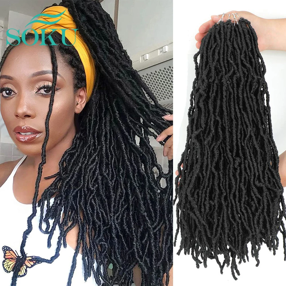Faux Locs Crochet Braids Curly Wavy Goddess Soft Locs 6Pcs Black Pre Looped Goddess Locs Synthetic Locs Braiding Hair Extensions
Faux Locs Crochet Braids Curly Wavy Goddess Soft Locs 6Pcs Black Pre Looped Goddess Locs Synthetic Locs Braiding Hair Extensions