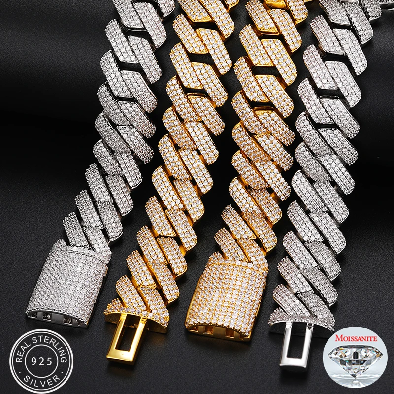 20mm Miami Moissanite Cuban Link Chain Sterling Silver 925 Necklace For Hip Hop Jewelry Dropshipping
20mm Miami Moissanite Cuban Link Chain Sterling Silver 925 Necklace For Hip Hop Jewelry Dropshipping