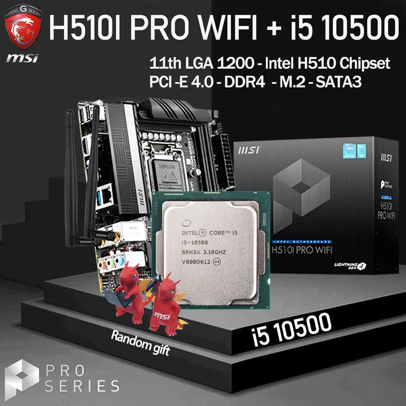 LGA1200 набор материнской платы MSI H510I PRO WIFI + Intel Core i5 10500 Combo DDR4 64 Гб M.2 PCI-E 4,0 комплект материнской платы Mini-ITX Desktop H510
LGA1200 набор материнской платы MSI H510I PRO WIFI + Intel Core i5 10500 Combo DDR4 64 Гб M.2 PCI-E 4,0 комплект материнской платы Mini-ITX Desktop H510
