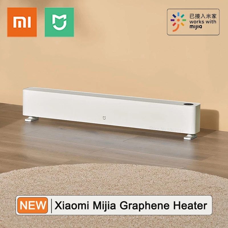 NEW Xiaomi Mijia Graphene Baseboard Electric Heater Fast Heaters Warmer for Home Room Fast Convector Work with Mi Home APP
NEW Xiaomi Mijia Graphene Baseboard Electric Heater Fast Heaters Warmer for Home Room Fast Convector Work with Mi Home APP