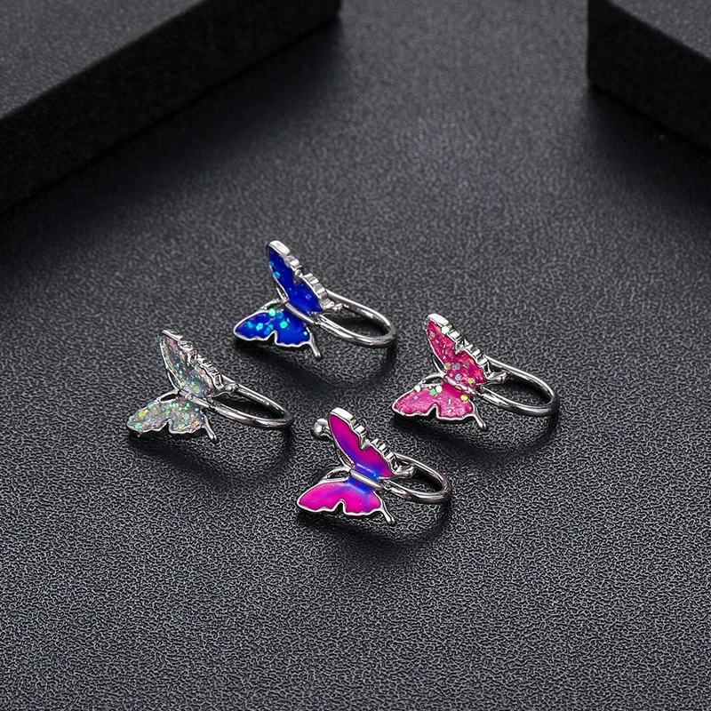 2021 Colorful Butterfly Fake Nose Ring Non Piercing Clip On Nose Ring Indian Style Nose Cuff Fake Piercing Septum Nariz Jewelry
2021 Colorful Butterfly Fake Nose Ring Non Piercing Clip On Nose Ring Indian Style Nose Cuff Fake Piercing Septum Nariz Jewelry