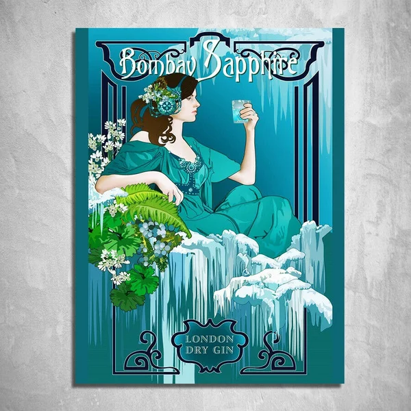 

Metal Signs retro vintage style Bombay Sapphire Gin chic decorative wall plaques Metal Poster 20*30CM 8x12inch