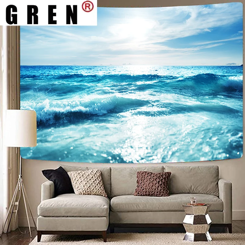 GREN The Great Wave Blue Sea Tapestry Landscape Wall Hanging Tapestries Wall Cloth Background Psychedelic Blanket Home Decor
GREN The Great Wave Blue Sea Tapestry Landscape Wall Hanging Tapestries Wall Cloth Background Psychedelic Blanket Home Decor