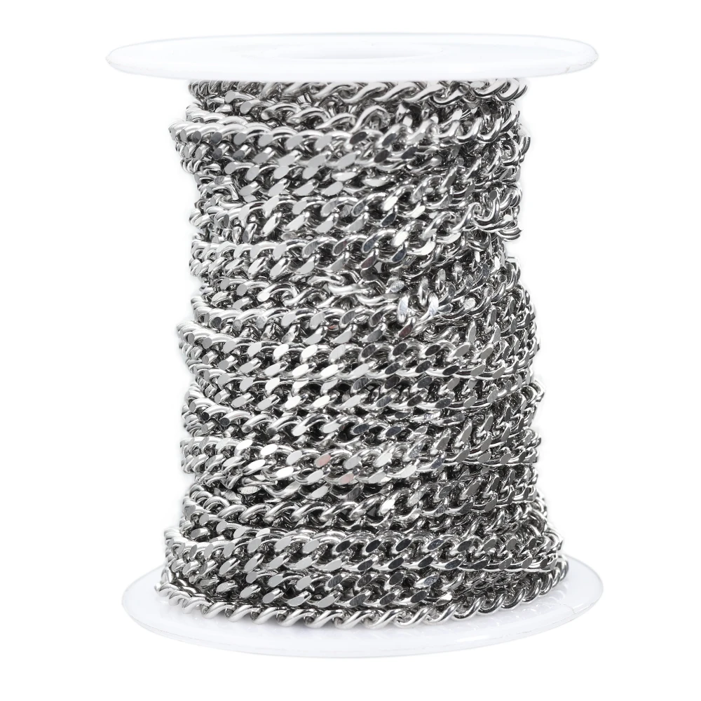 Semitree 1 Meter 304 Stainless Steel Flat Chain Link Bulk Chains DIY Punk Necklace Hiphop Bracelet Making Jewelry Accessories
Semitree 1 Meter 304 Stainless Steel Flat Chain Link Bulk Chains DIY Punk Necklace Hiphop Bracelet Making Jewelry Accessories