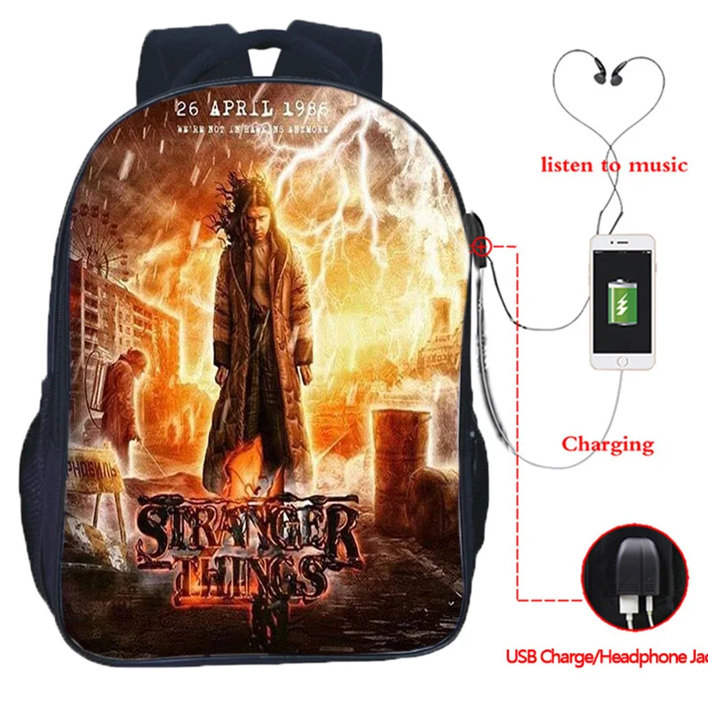USB Charge Stranger Things Backpack Boys Girls School Bags Teens Book Knapsack Travel Laptop Rucksack Students School Gift
USB Charge Stranger Things Backpack Boys Girls School Bags Teens Book Knapsack Travel Laptop Rucksack Students School Gift