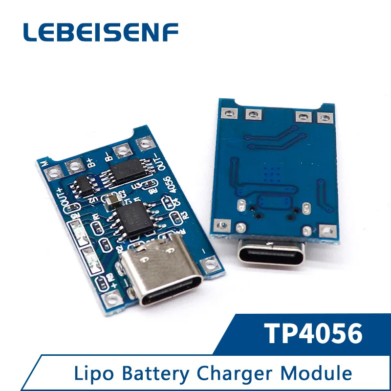 10PCS TP4056 5V 1A TYPE-C USB 18650 Lithium Battery Charging Board, Charger Module+Protection Dual Functions TP4056 18650
10PCS TP4056 5V 1A TYPE-C USB 18650 Lithium Battery Charging Board, Charger Module+Protection Dual Functions TP4056 18650