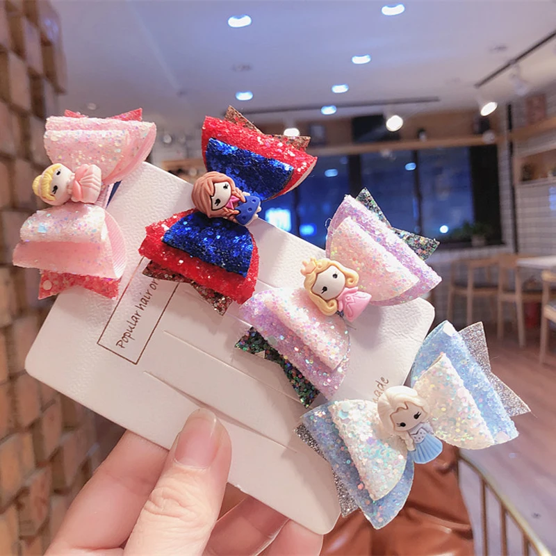 New 3" Princess Glitter Hair Bows Clips for Baby Girls Fashion Bling Handmade Hairpins Barrettes for Cute Kids Hair Accessories
New 3" Princess Glitter Hair Bows Clips for Baby Girls Fashion Bling Handmade Hairpins Barrettes for Cute Kids Hair Accessories