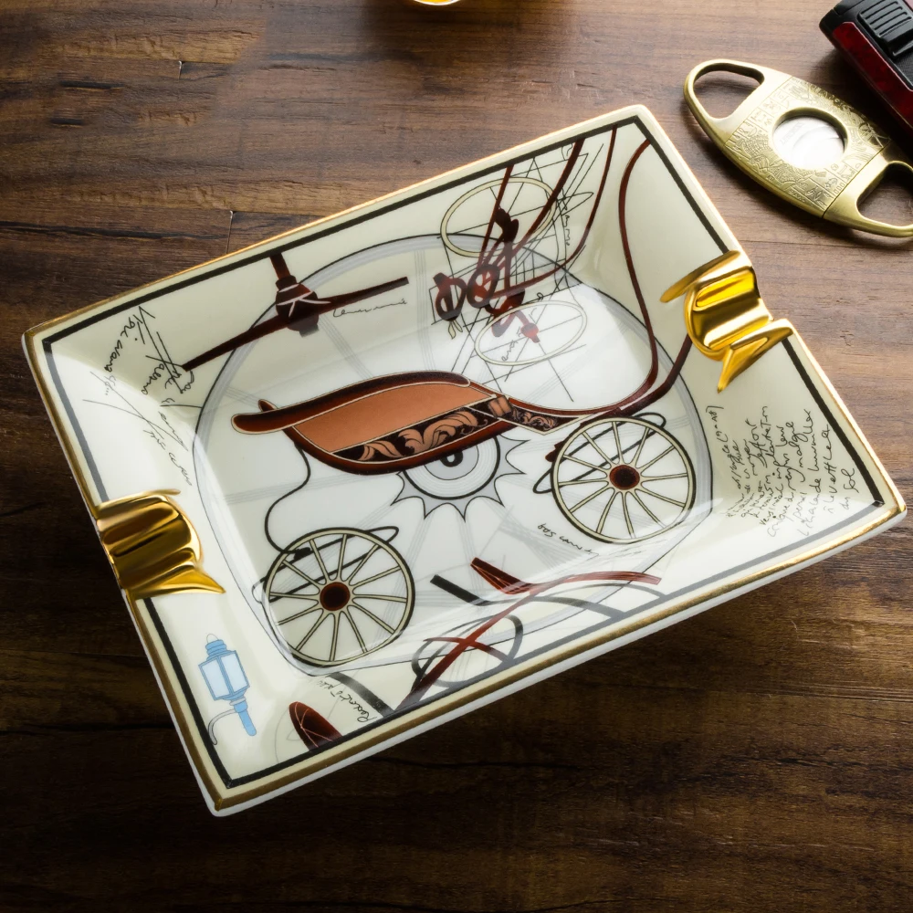 Hot Sale Good Quality Cigar Ashtray Ceramic Creative Mechanical Carriage Double Slot Desktop Gadget Cigar Ashtrays With Gift Box
Hot Sale Good Quality Cigar Ashtray Ceramic Creative Mechanical Carriage Double Slot Desktop Gadget Cigar Ashtrays With Gift Box