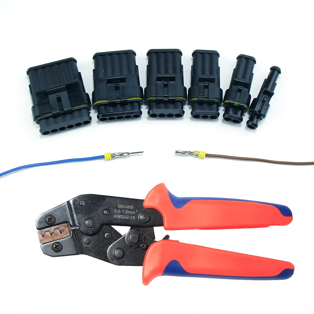 10Sets 1P 2P 3P 4P 5P 6Pins Way 1.5 Super seal Waterproof Electrical Automotive Wire Connector Plug Female Male For Car
10Sets 1P 2P 3P 4P 5P 6Pins Way 1.5 Super seal Waterproof Electrical Automotive Wire Connector Plug Female Male For Car