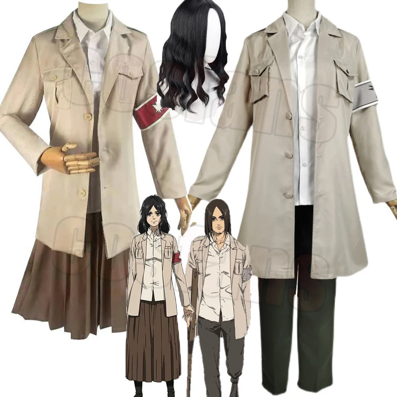 Anime Attack on Titan Eldian Warrior Unit Pieck Cosplay Costume Eldian Dress Eren Jaeger suits Uniform Halloween Black Long Wigs
Anime Attack on Titan Eldian Warrior Unit Pieck Cosplay Costume Eldian Dress Eren Jaeger suits Uniform Halloween Black Long Wigs