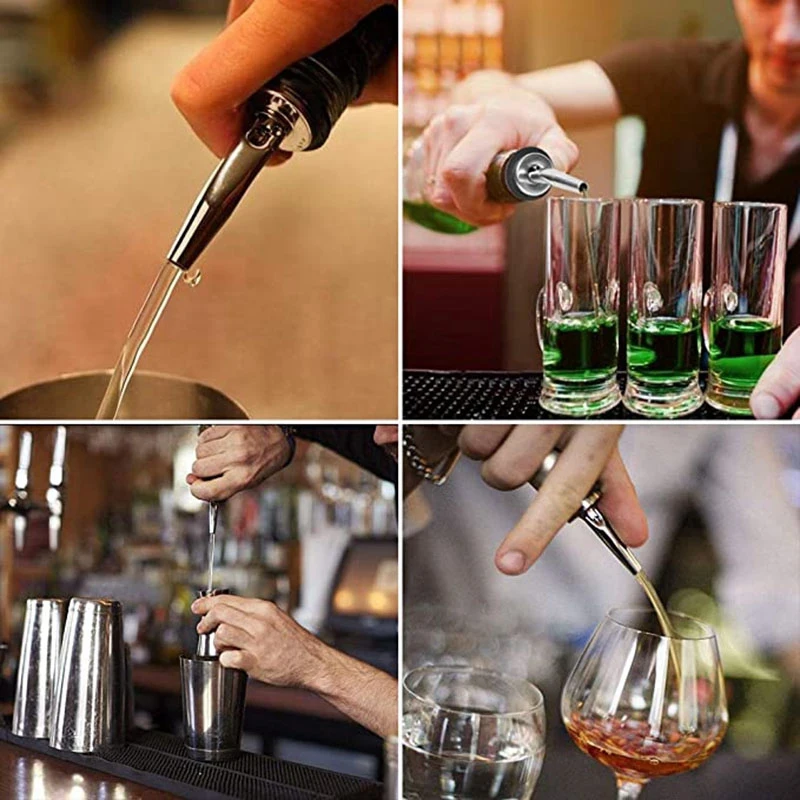 12 Pack Stainless Steel Classic Bottle Pourers Tapered Spout - Liquor Pourers with Rubber Dust Caps
12 Pack Stainless Steel Classic Bottle Pourers Tapered Spout - Liquor Pourers with Rubber Dust Caps