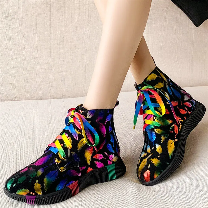 New Camouflage Trainers Women Lace Up Wedges Low Heel Ankle Boots Female Round Toe Platform Pumps Shoes Med Top Fashion Sneakers
New Camouflage Trainers Women Lace Up Wedges Low Heel Ankle Boots Female Round Toe Platform Pumps Shoes Med Top Fashion Sneakers