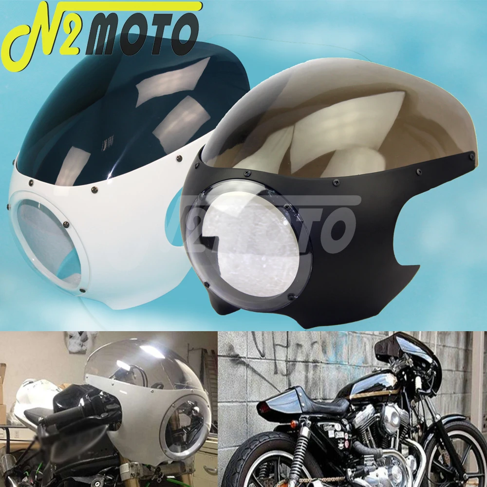 Motorcycle 5.75" Headlight Fairing Black White 5-3/4" Headlamp Cover Mask for Harley Honda Kawasaki Sportster Dyna Cafe Racer
Motorcycle 5.75" Headlight Fairing Black White 5-3/4" Headlamp Cover Mask for Harley Honda Kawasaki Sportster Dyna Cafe Racer