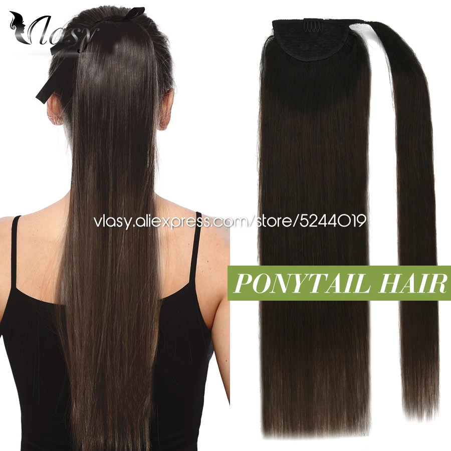 Vlasy 12 '' 24'' машинка для конского хвоста Реми волосы прямые европейские