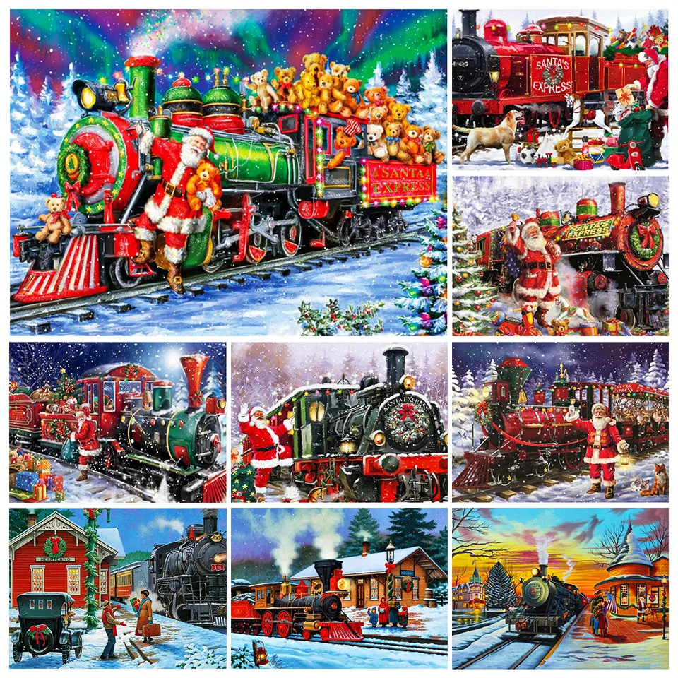 5D Diamond Painting Holiday Santa Claus Train Diamond Mosaic Rhinestone Picture Art Embroidery Cross Stitch Kit Home Decoration
5D Diamond Painting Holiday Santa Claus Train Diamond Mosaic Rhinestone Picture Art Embroidery Cross Stitch Kit Home Decoration